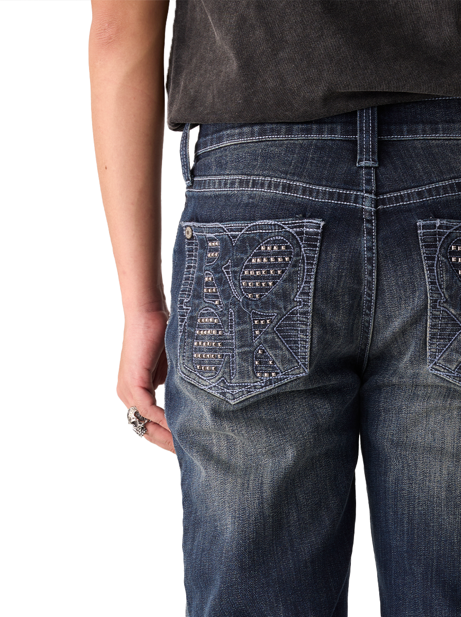 Neil Studded Straight Leg Jean