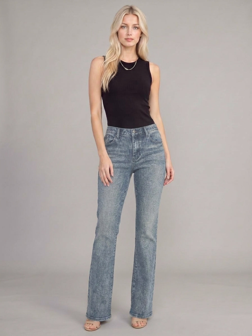 Fever White Logo Pocket Bootcut Jean
