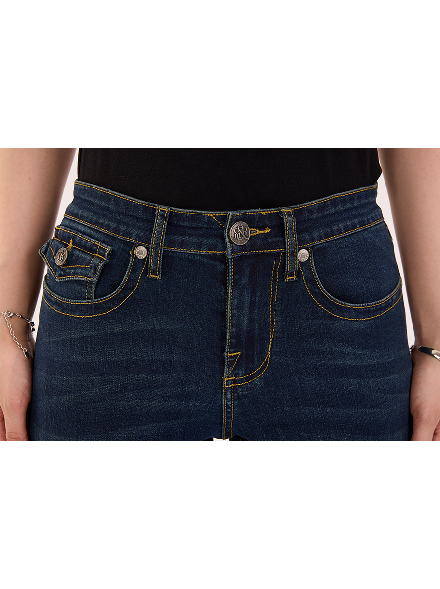 Stella Mid Rise R-Embroidered Bootcut Jean