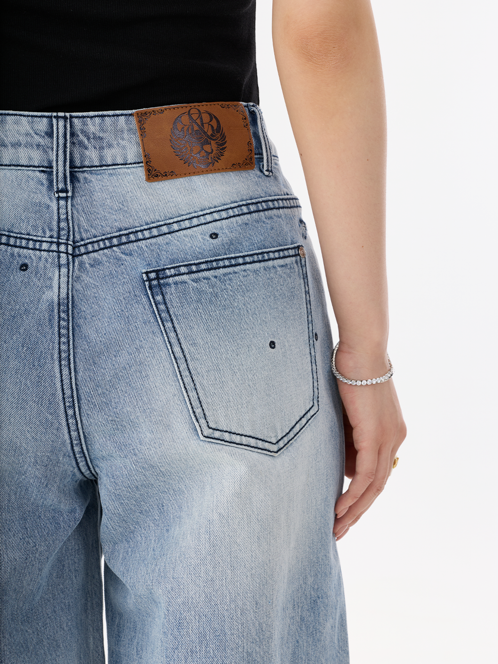 Distressed Bermuda Denim Shorts