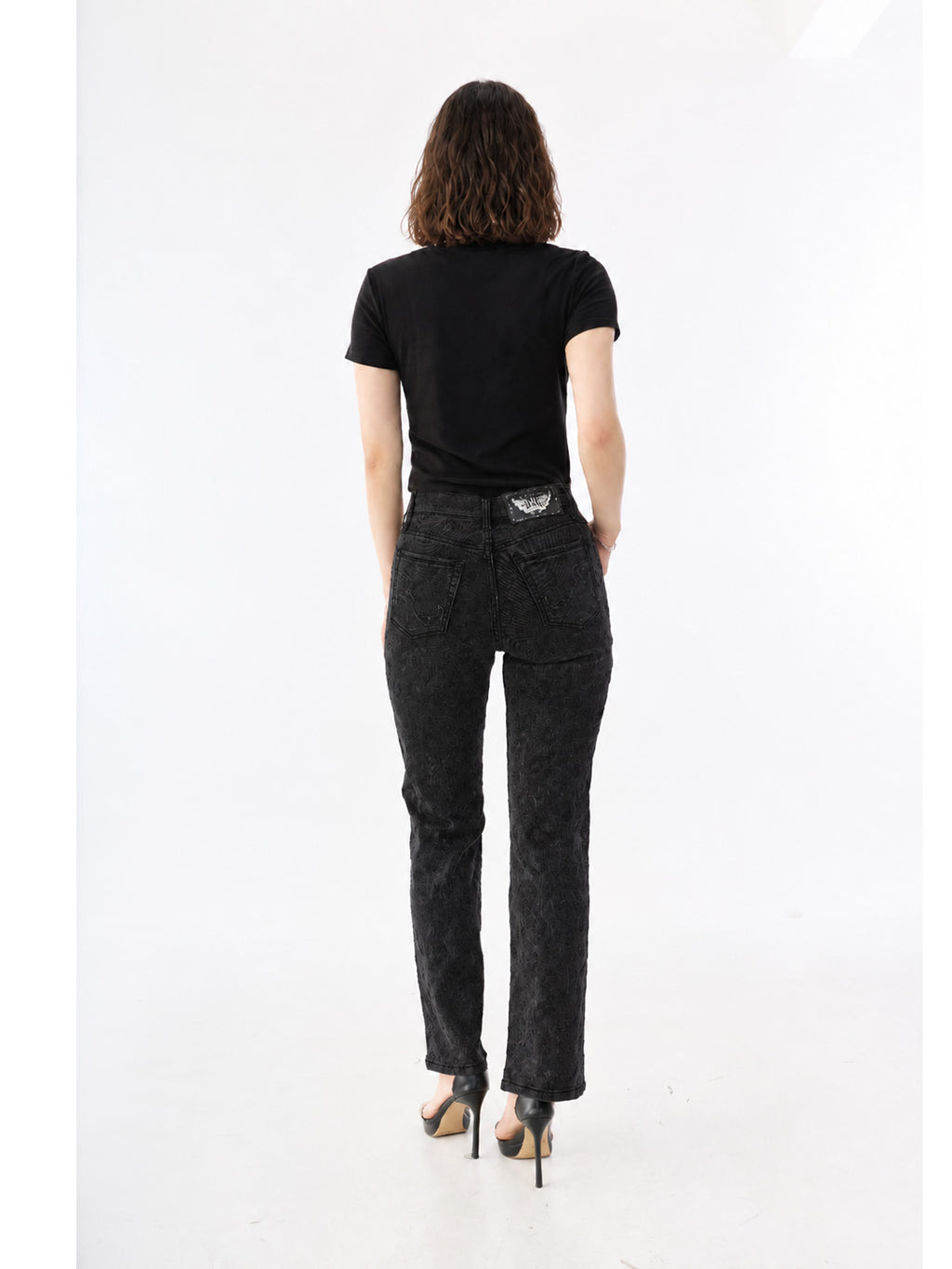Kaia Grey Leopard Straight Jean