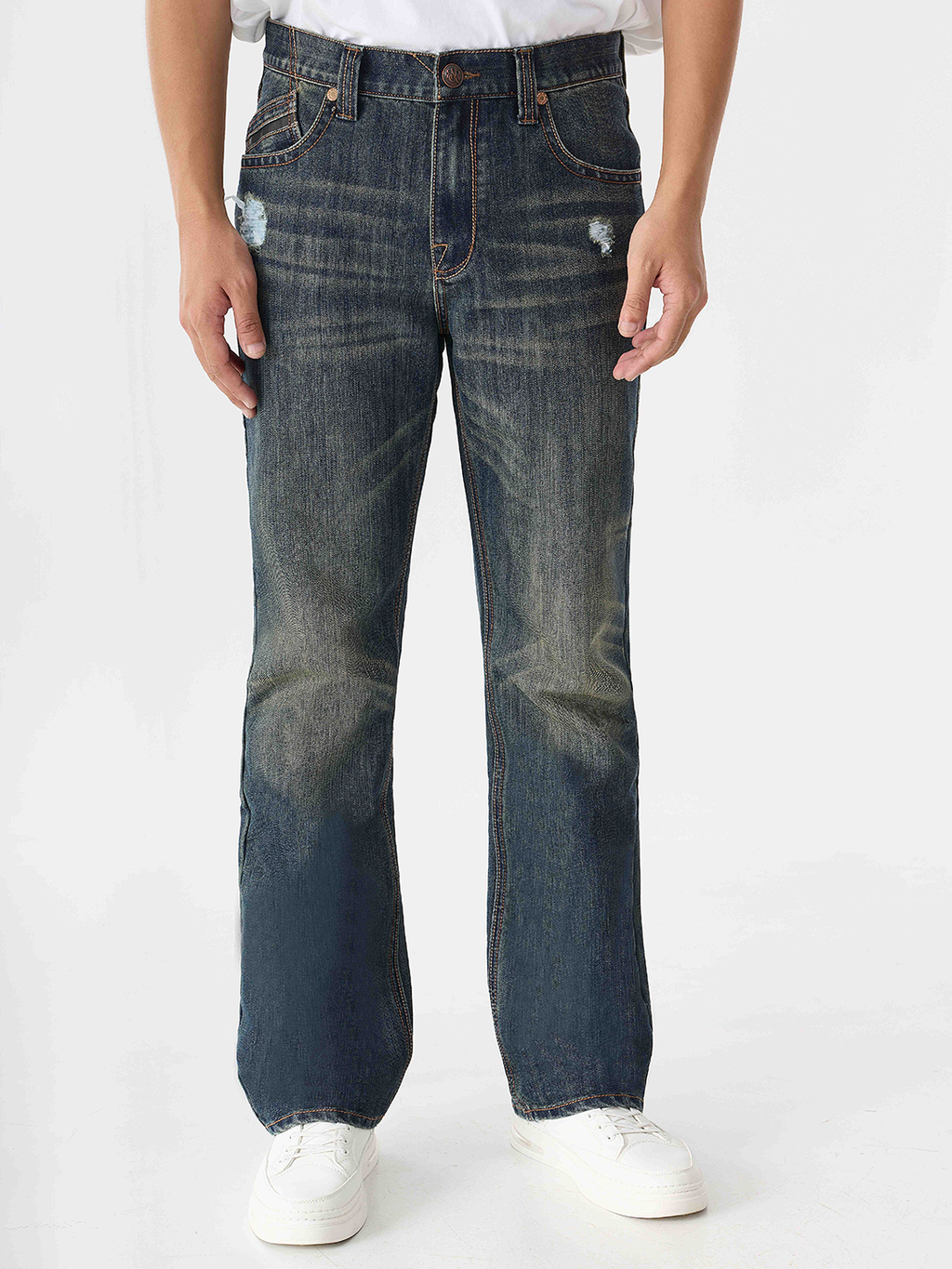 Neil Vintage Green Fade Straight Jean
