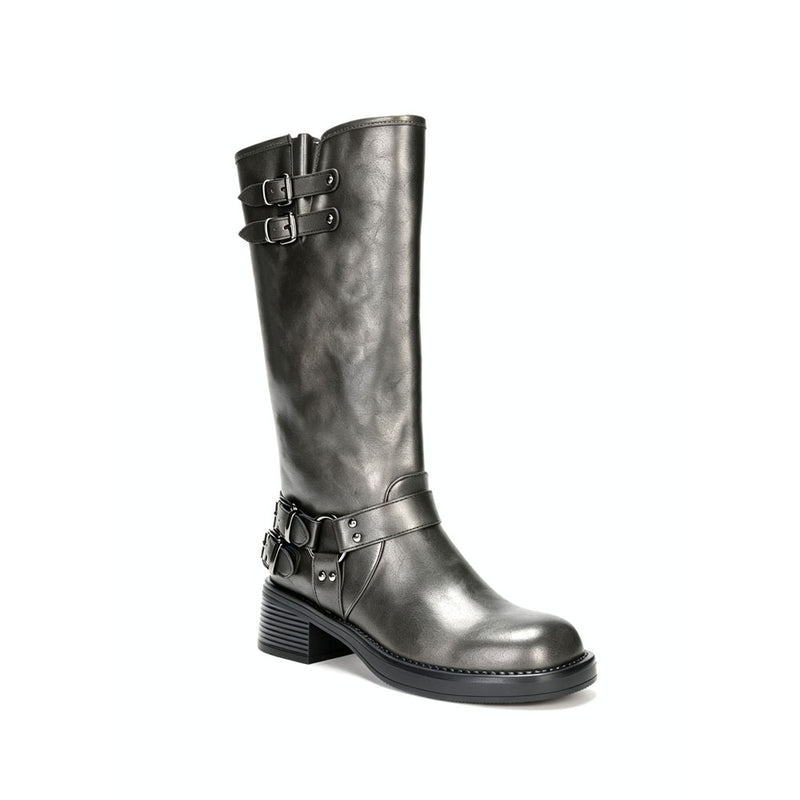 Buckle Strap Tall Riding Boot