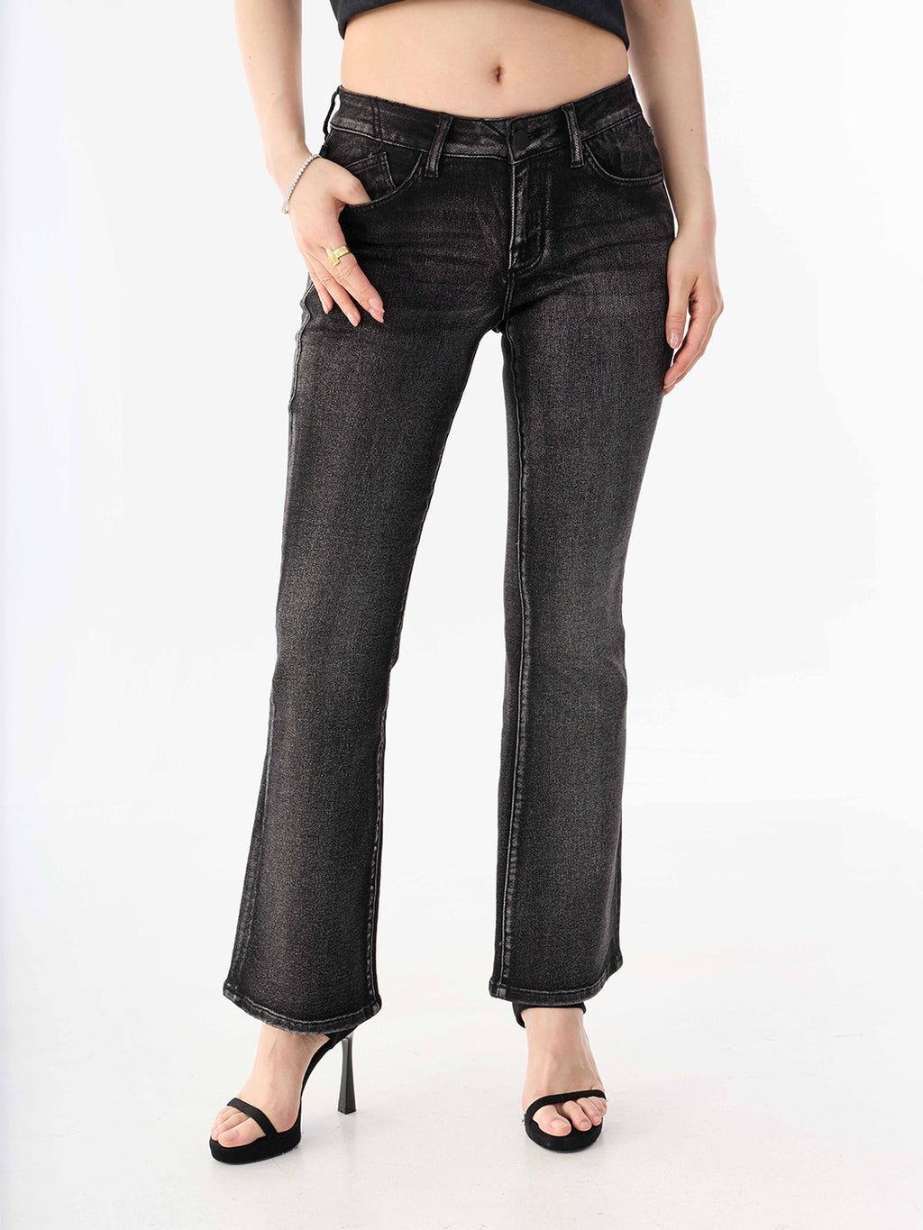 Fever Washed Black Bootcut Jean