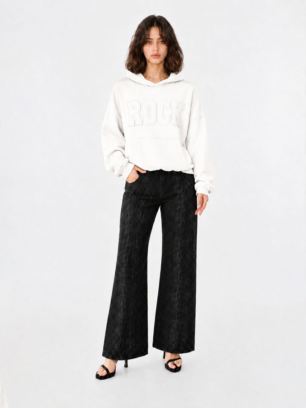 Tonal Logo Relaxed Hoodie