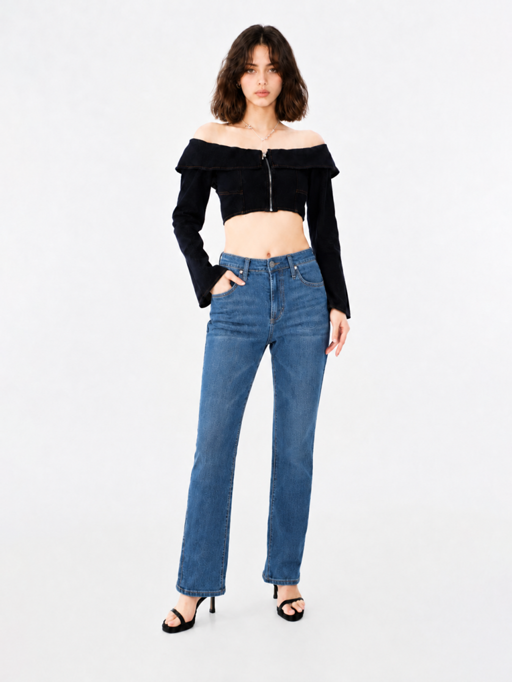 Fever Rhinestone Pocket Bootcut Jean