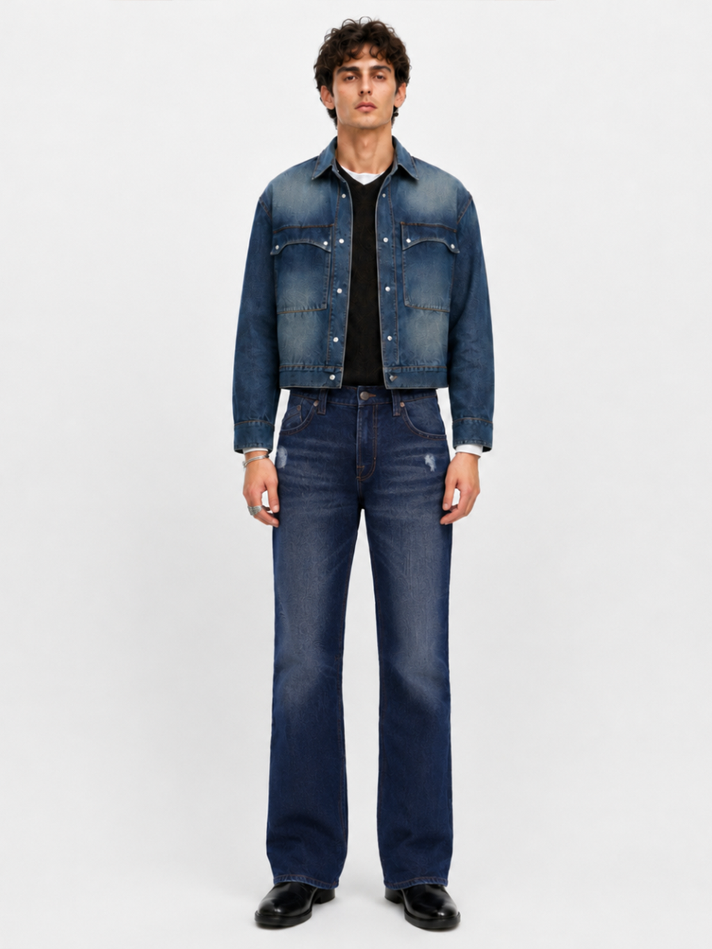 Neil Vintage Green Fade Straight Jean