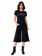 Bermuda Tie-Hem Denim Shorts