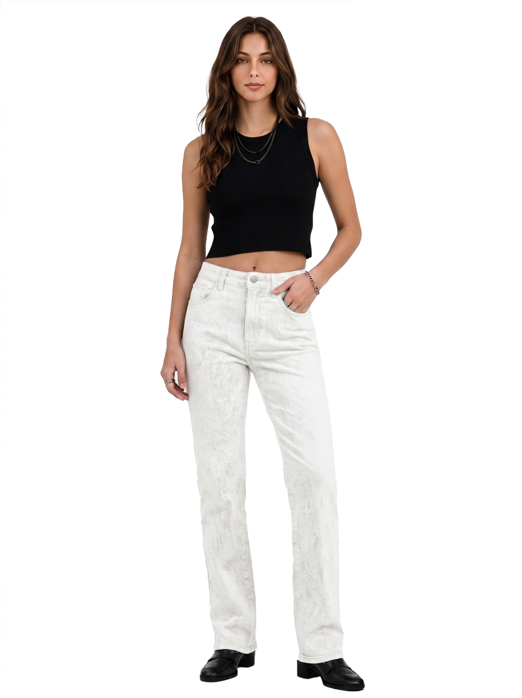 Kaia Mid Rise Straight Jean