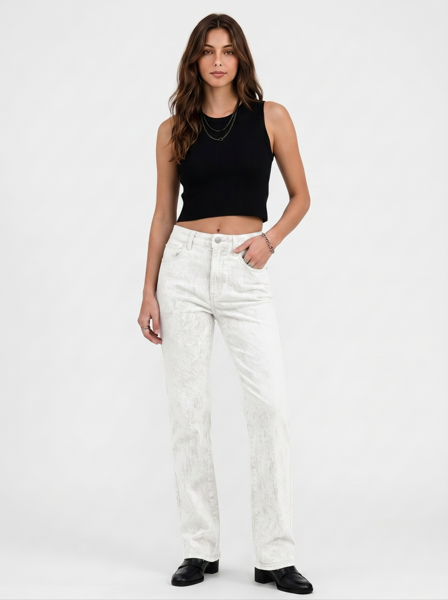 Kaia Mid Rise Straight Jean