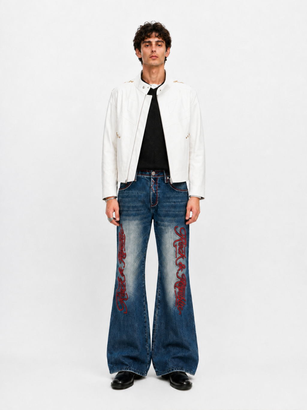 Studded Shoulder Bomber Jacket