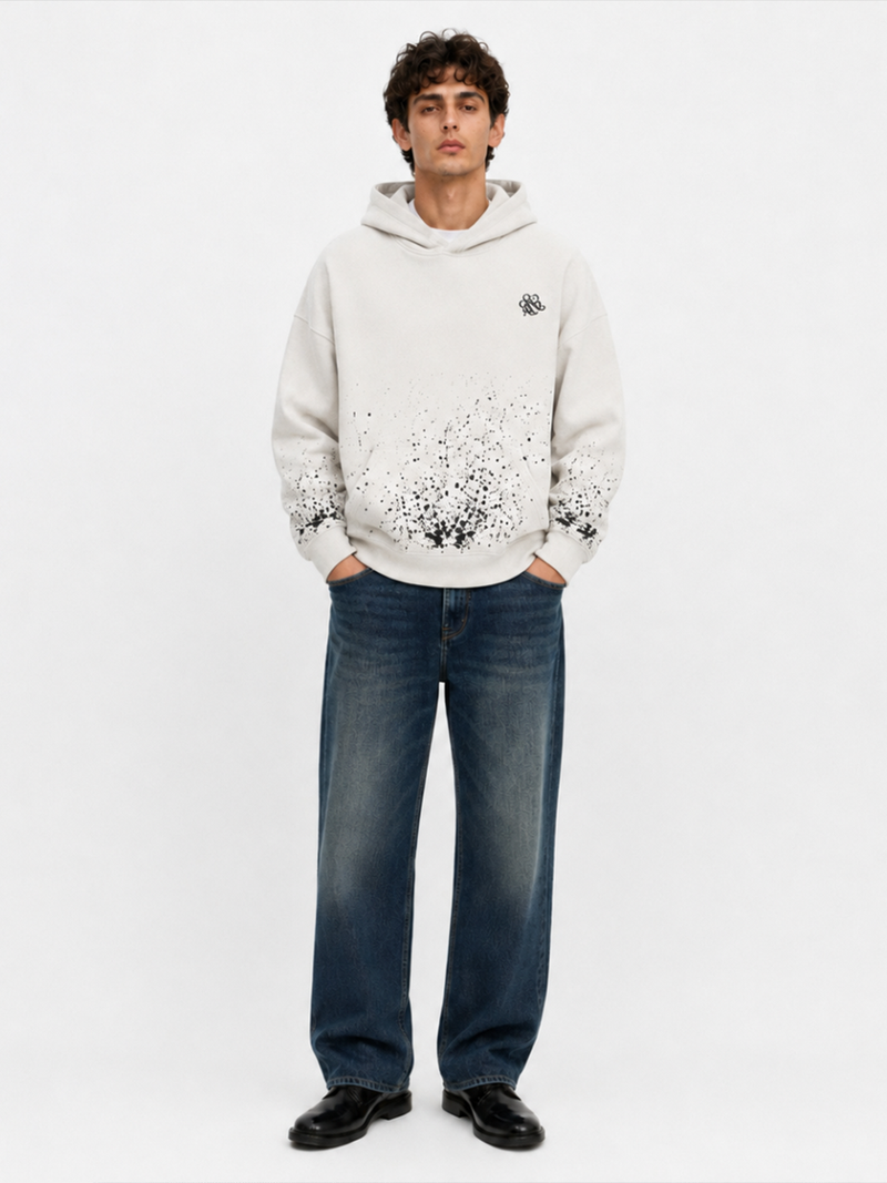 Splatter Logo Relaxed Hoodie