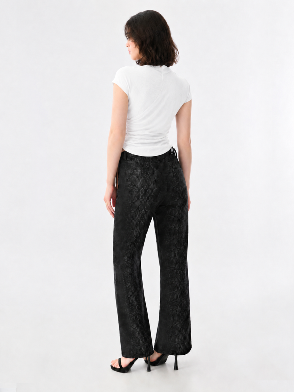 Ruched Drawstring Wrap Top