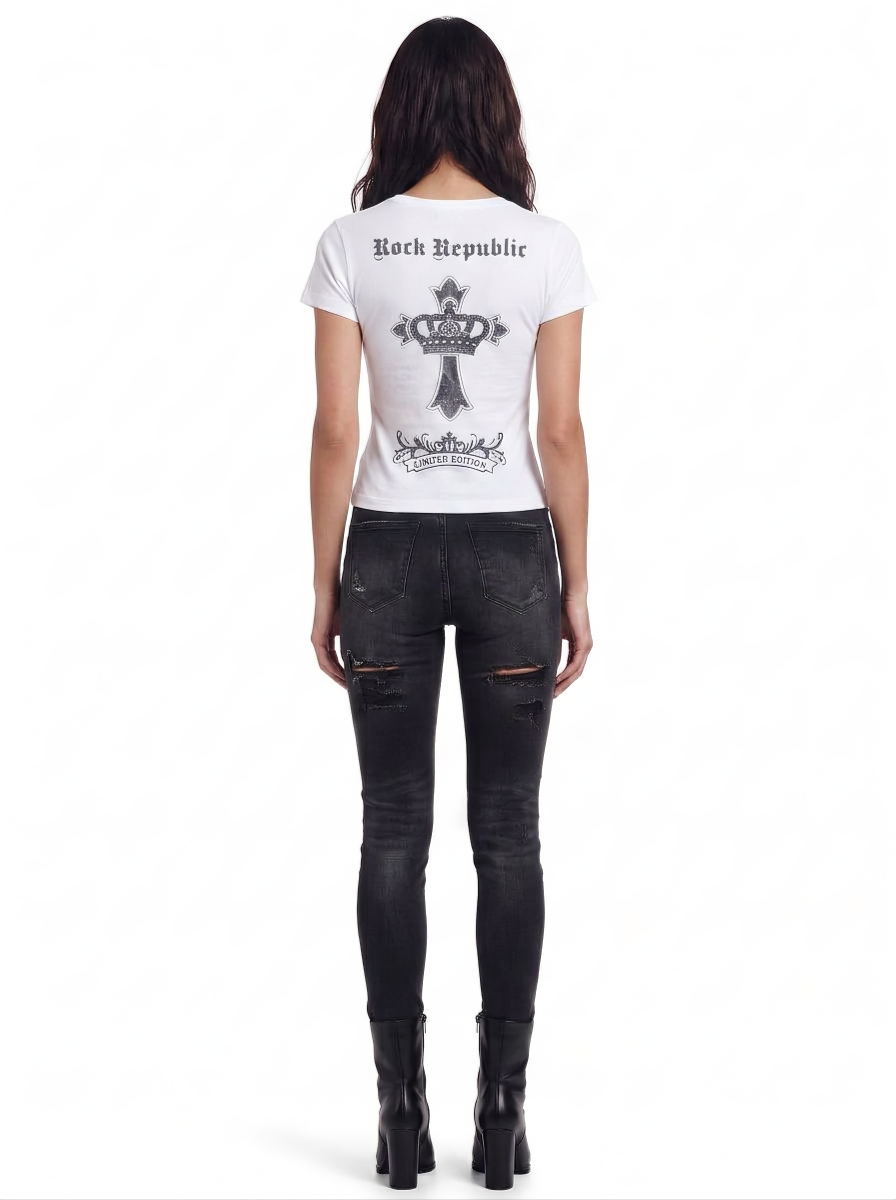 Ornate Cross Fitted T-Shirt