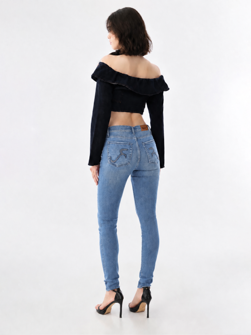 Berlin Crystal Distressed Skinny Jean