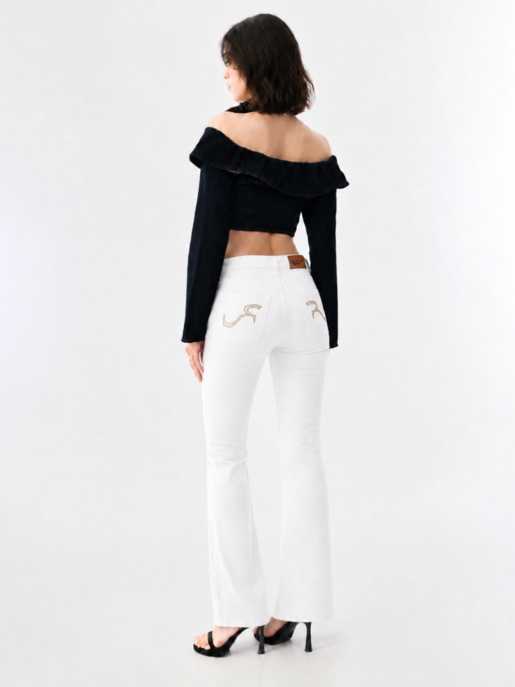 Fever Gold R Embroidered Bootcut Jean