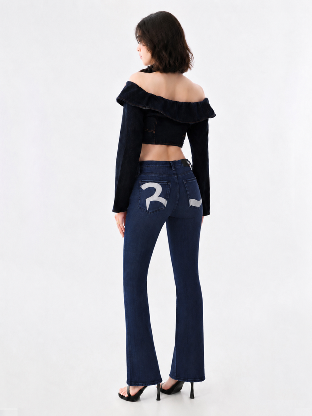 Fever White Logo Pocket Bootcut Jean