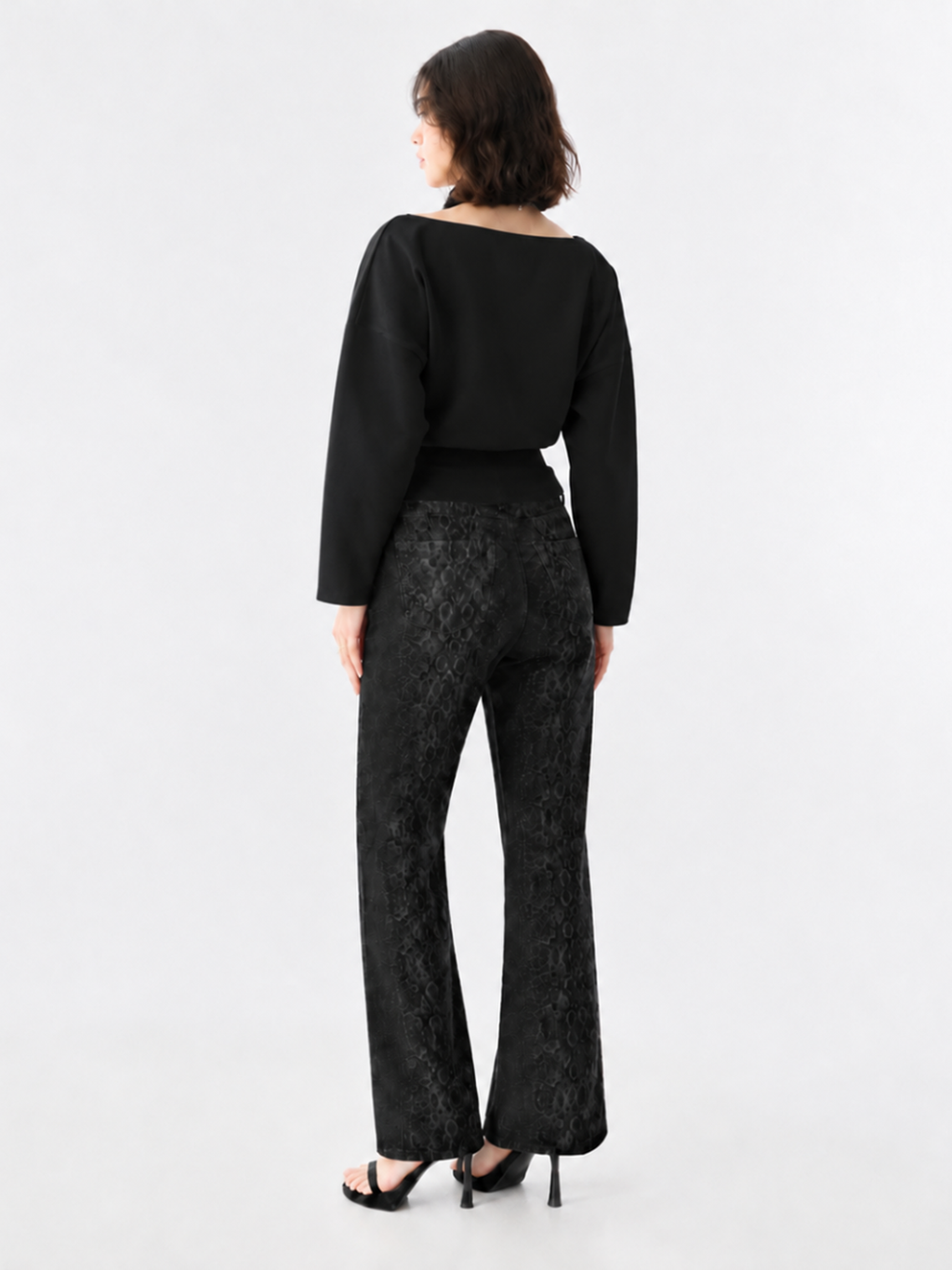 Draped Neck Knit Top