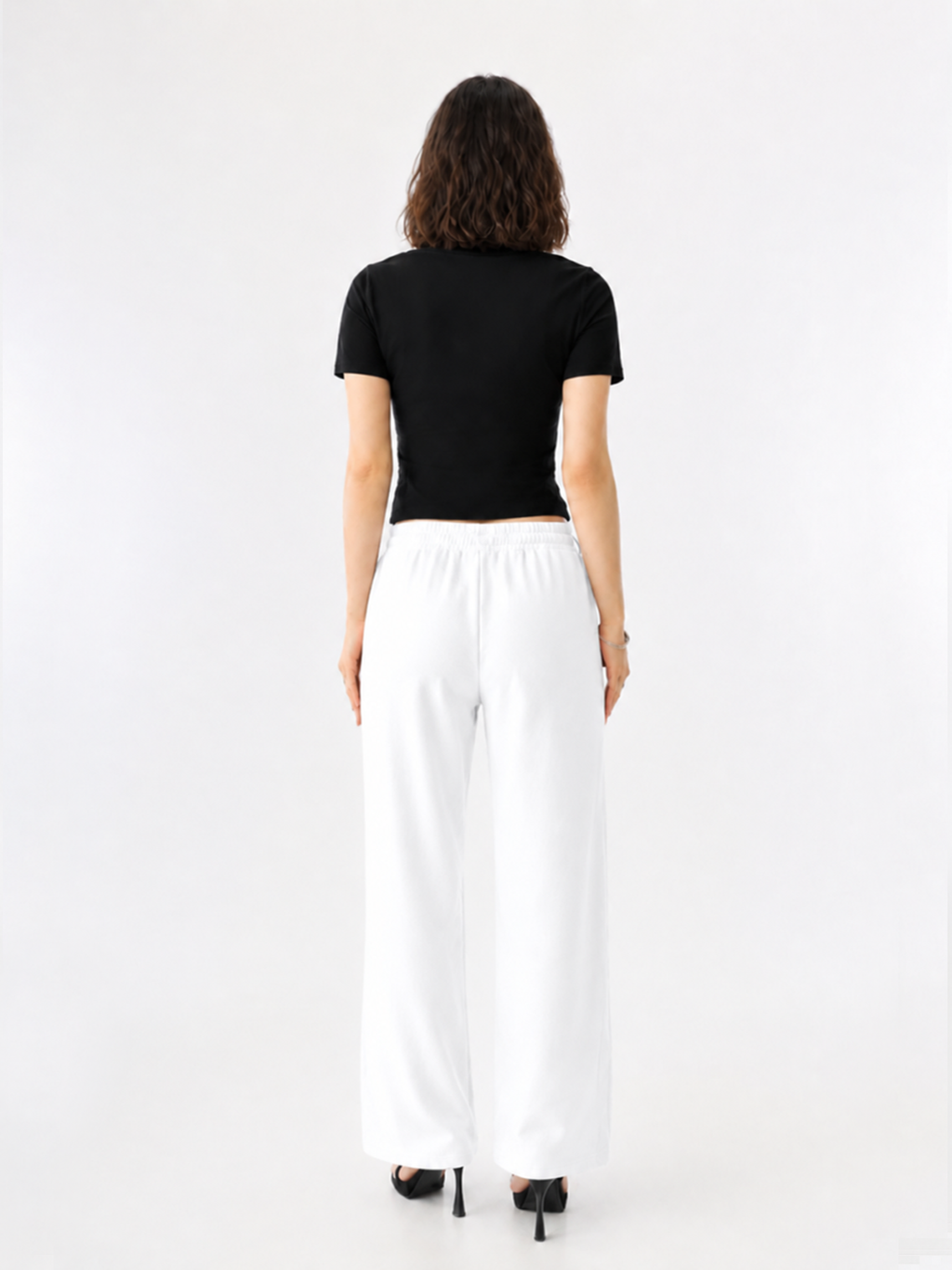 Logo Knit Wide Leg Pants