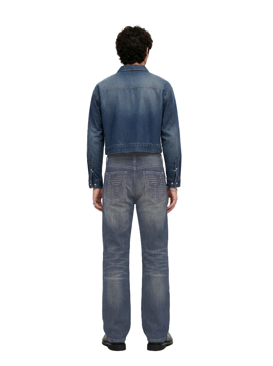 Neil Studded Straight Leg Jean