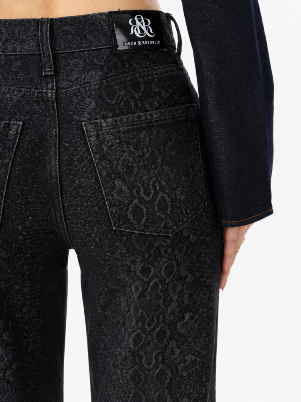 Kaia Allover Leopard Straight Jean