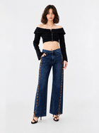 Stella Tan Lace-Up Relaxed Straight Jean