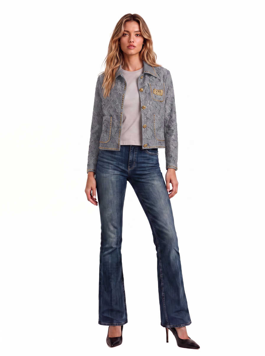 Studded Embroidered Jacket