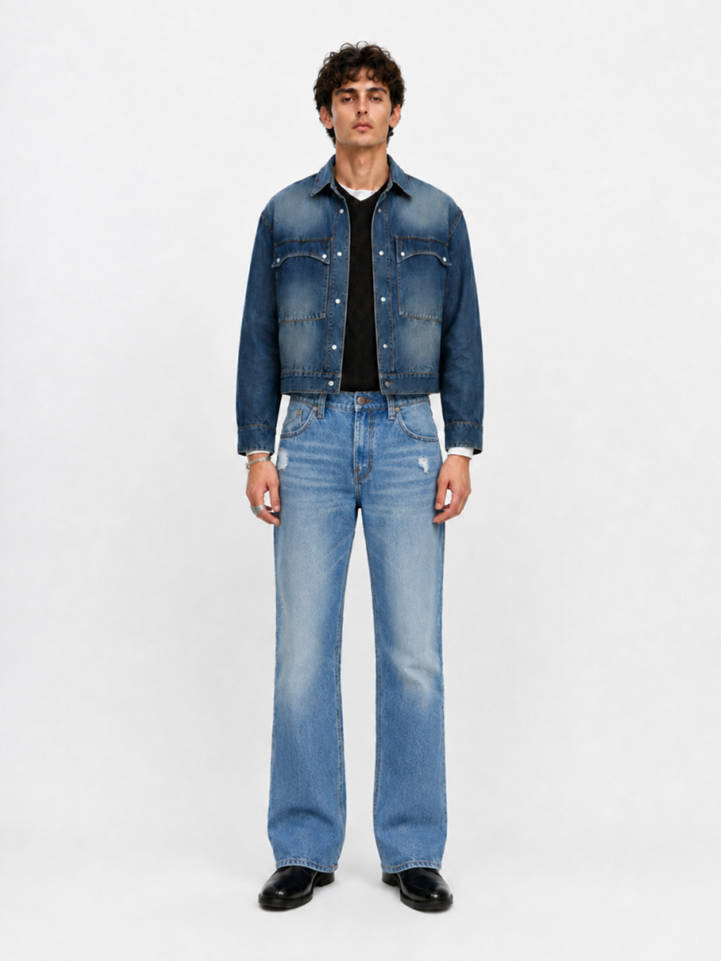 Neil Vintage Green Fade Straight Jean