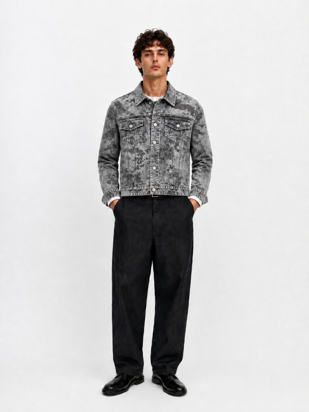 Tonal Camo Denim Jacket