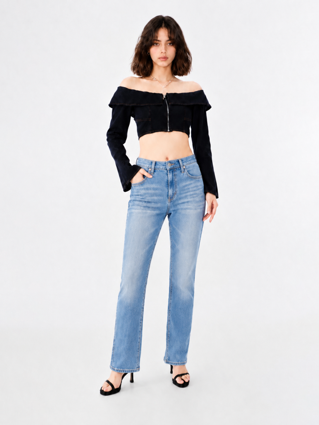 Fever Rhinestone Pocket Bootcut Jean