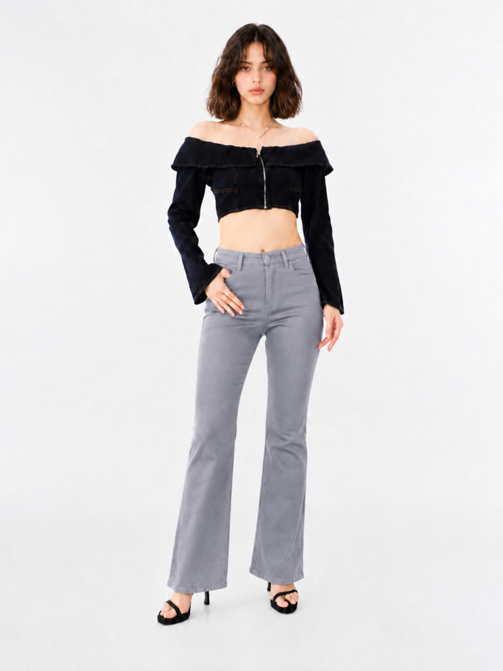 Fever Gold R Embroidered Bootcut Jean