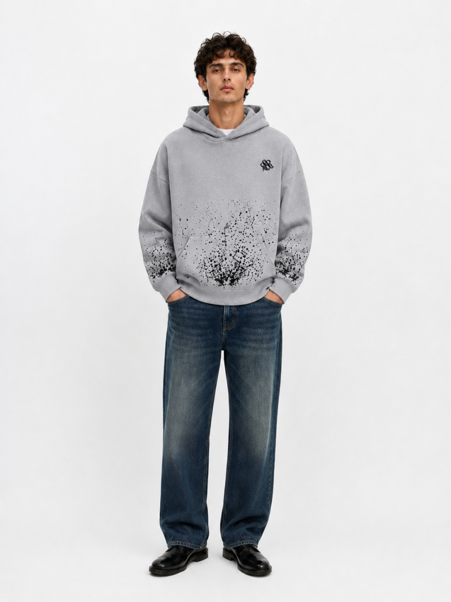 Splatter Logo Relaxed Hoodie