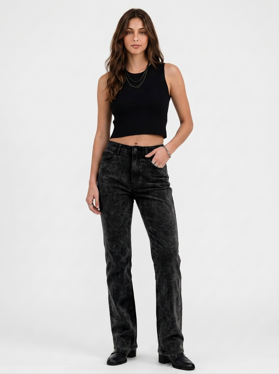Kaia Mid Rise Straight Jean