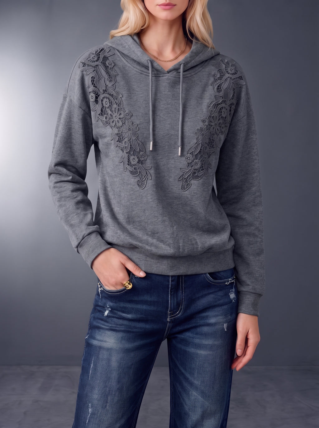 Tonal Crest Hoodie