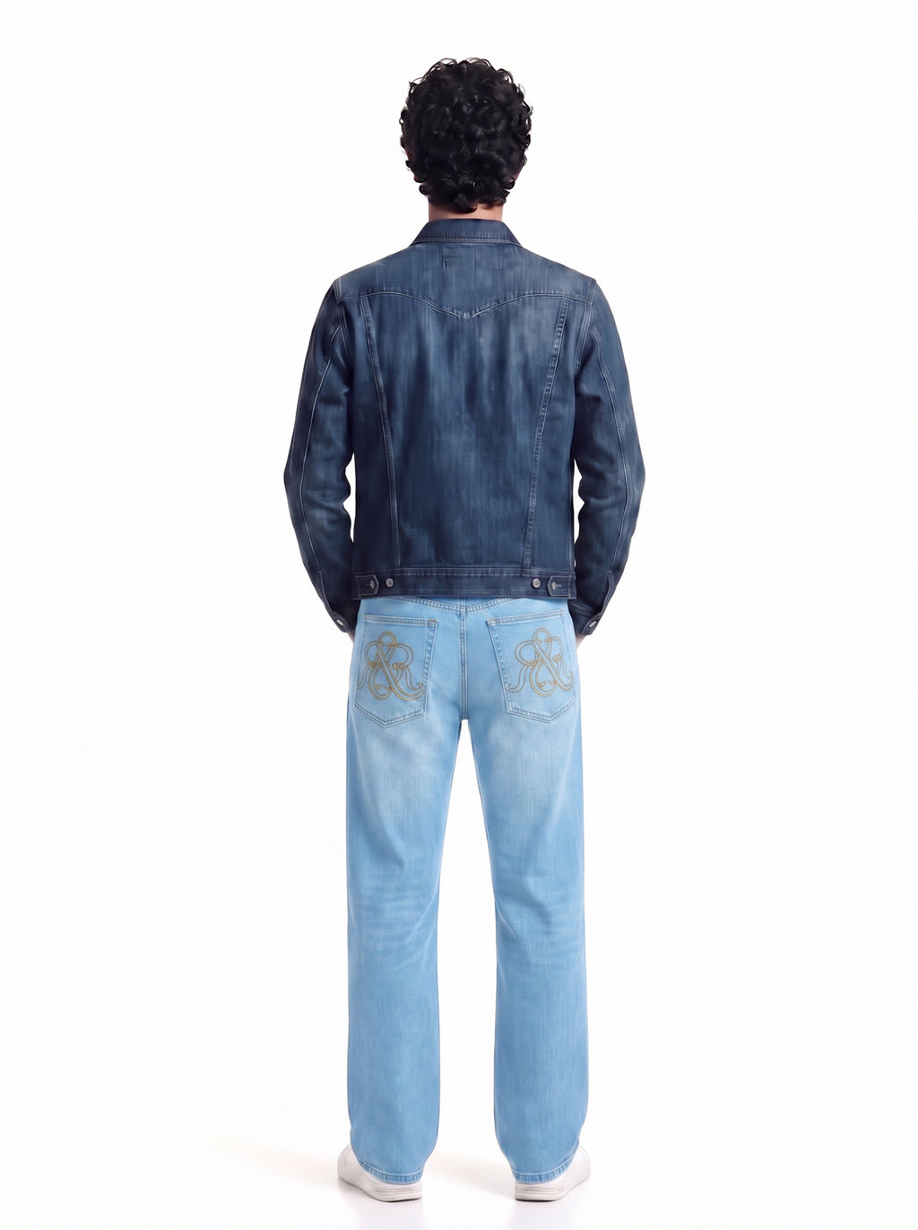 Neil Mid Rise Embroidered Straight Jean