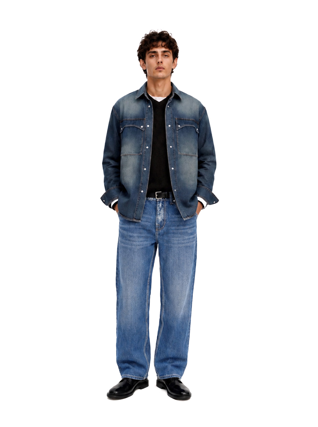 Neil Angular Back Pocket Straight Jean