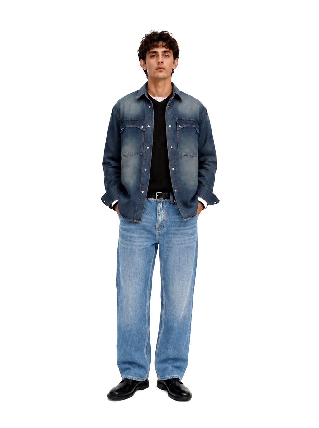 Neil Angular Back Pocket Straight Jean