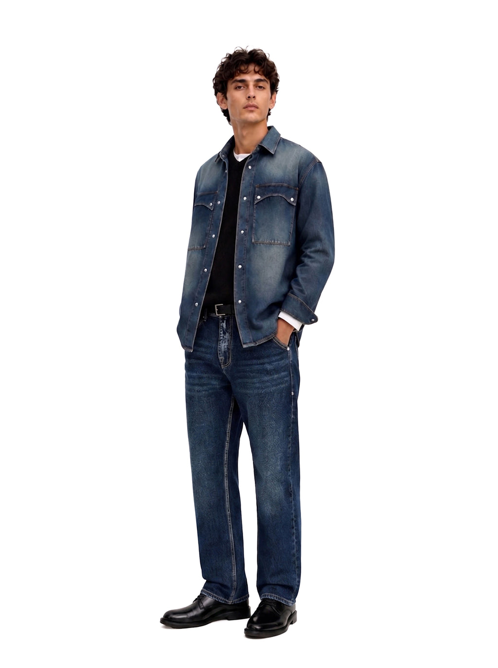 Neil Angular Back Pocket Straight Jean