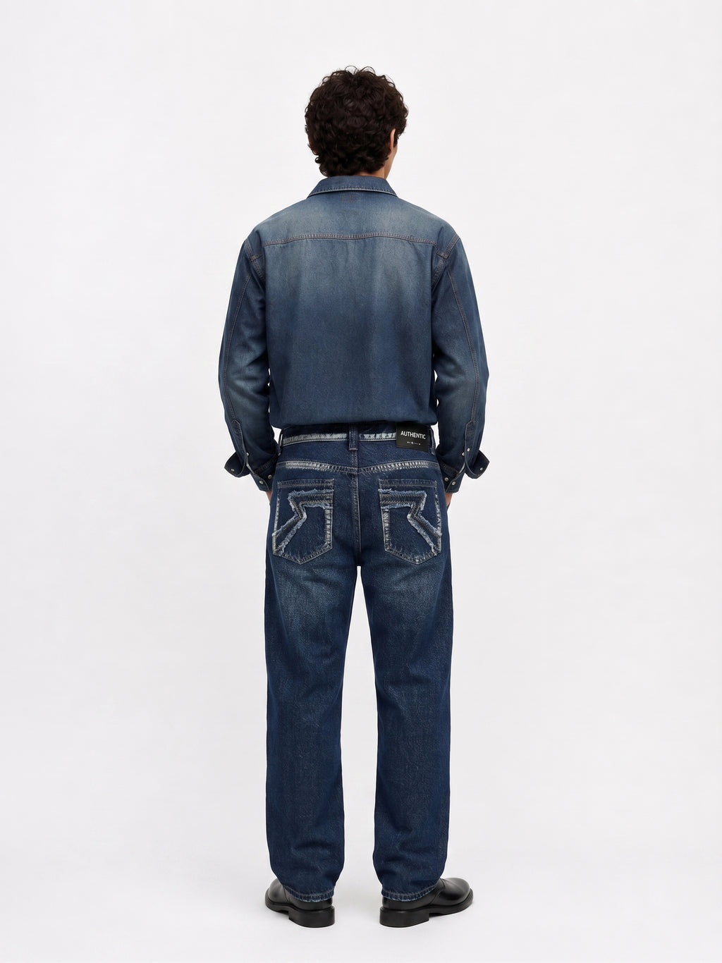 Neil Angular Back Pocket Straight Jean