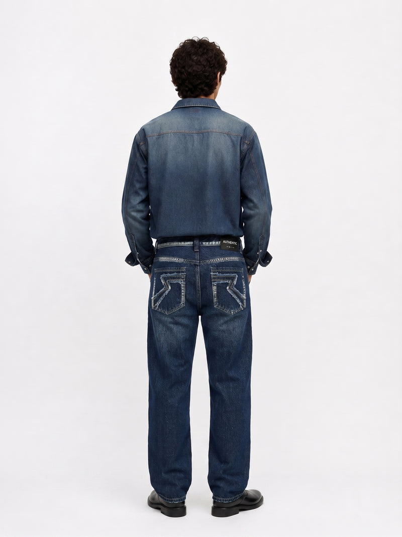 Neil Angular Back Pocket Straight Jean