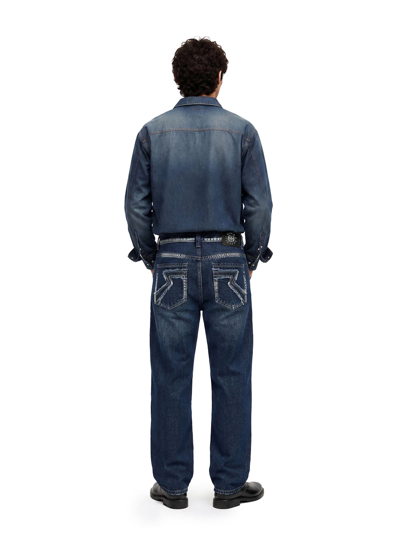 Neil Angular Back Pocket Straight Jean