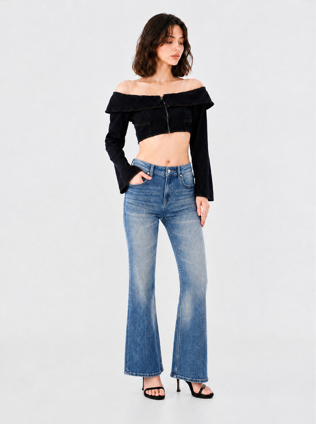 Karli Monogram Bootcut Jean