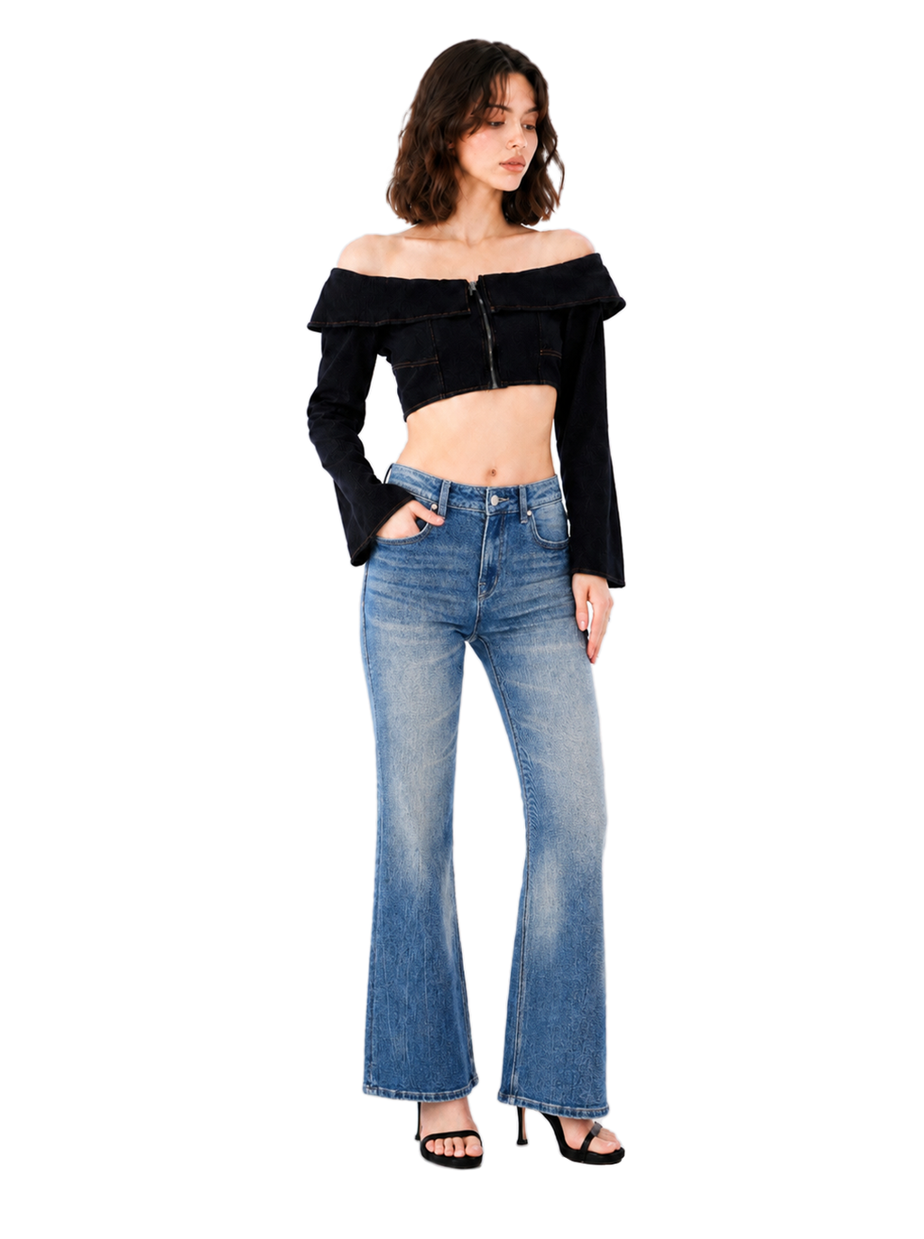 Karli Monogram Bootcut Jean