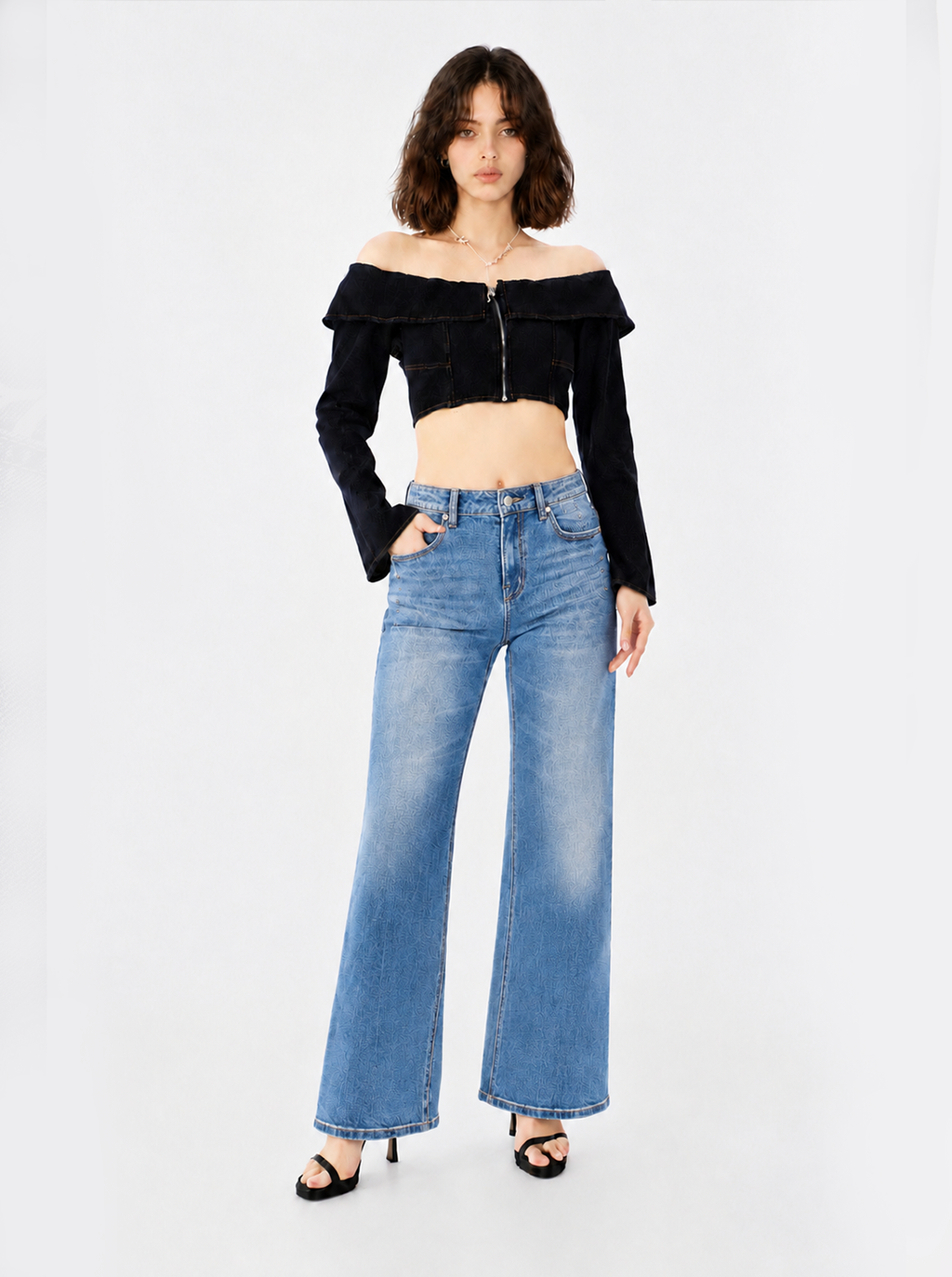 Karli Monogram Bootcut Jean