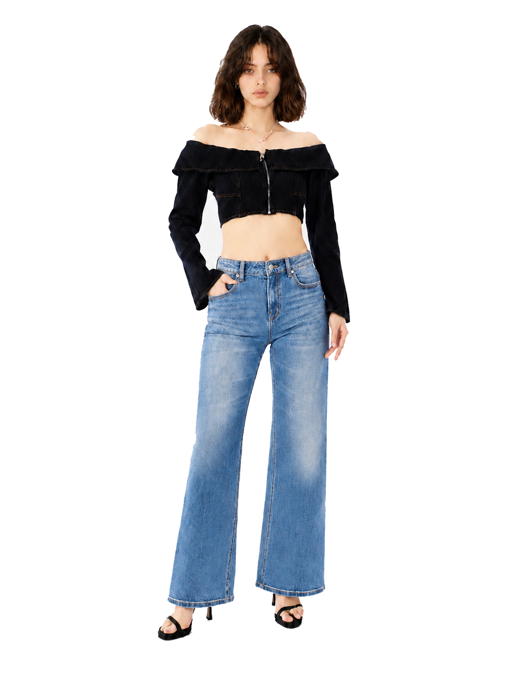 Karli Monogram Bootcut Jean