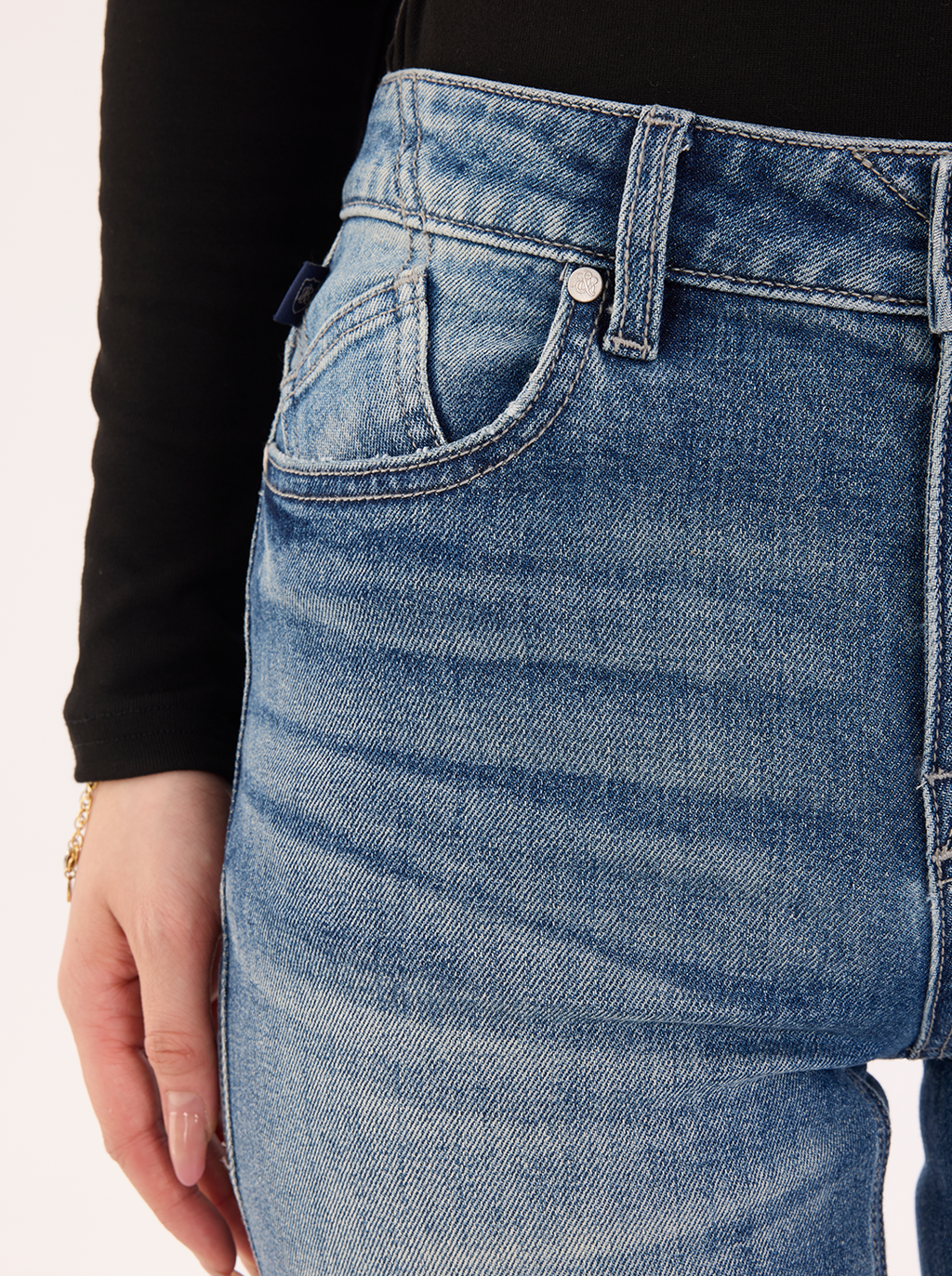 Karli Monogram Bootcut Jean
