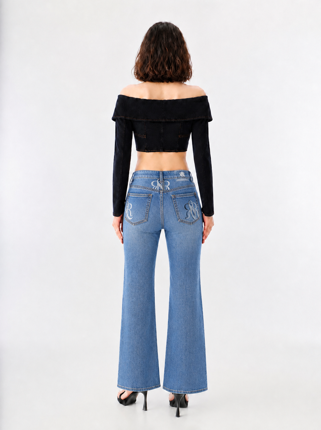 Karli Monogram Bootcut Jean