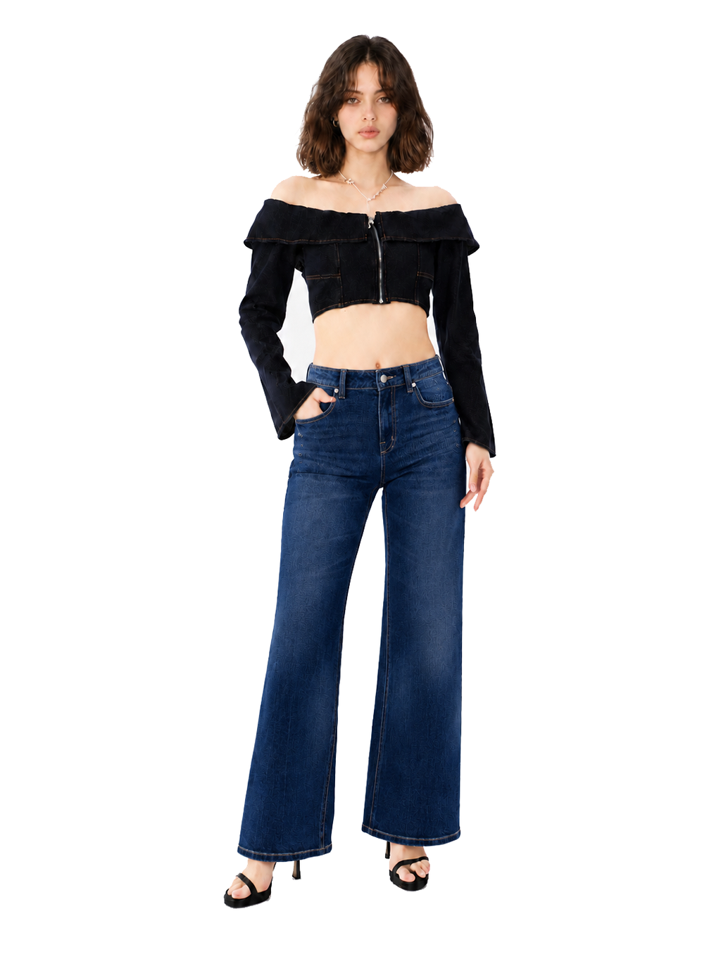 Karli Monogram Bootcut Jean