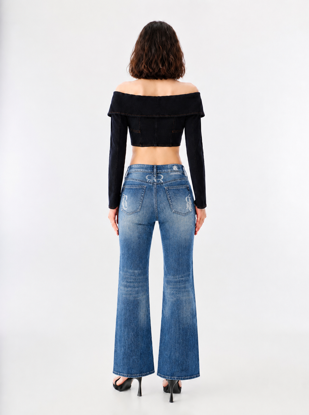 Karli Monogram Bootcut Jean