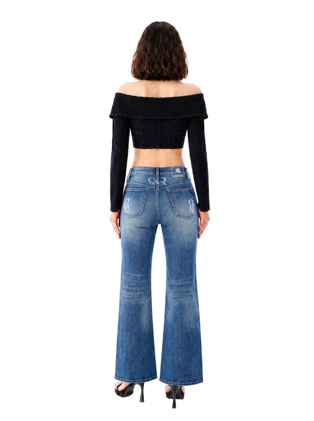 Karli Monogram Bootcut Jean